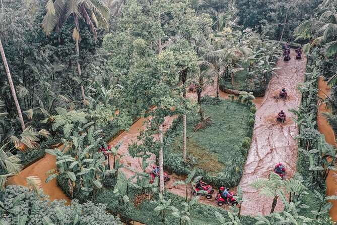 Bali ATV Quad Bike Adventure with Gorilla Cave Pass By Waterfall - Infinity pool at Gianyar after you get muddy
