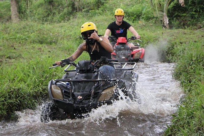 Bali ATV Quad Bike Adventures - The ATV ride course: puddles, rice fields, bamboo sections, and the tunnel