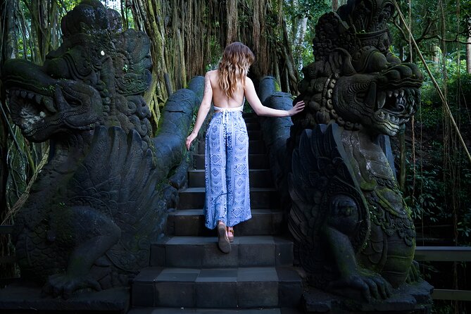 Bali Cycling and Ubud Waterfall Tour - Stop 2: Sacred Monkey Forest Sanctuary for macaques and quick orientation