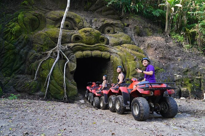 Bali Quad Bike Through Gorilla Cave - Monkey Forest and Waterfall - The ATV route: rivers, tunnels, and the gorilla face cave