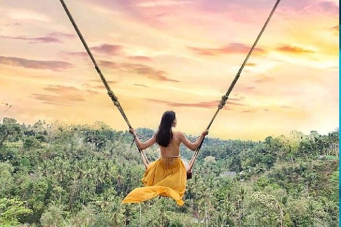 Best of Ubud Waterfalls, Tegalalang Rice Terrace and Swing Tour - Tibumana Waterfall: stairs, rice-field views, and calmer vibes