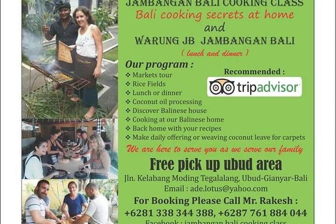 Jambangan Bali Cooking Class - Making dinner and lunch yourself: more than just tasting