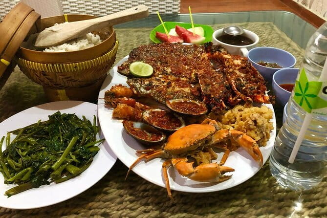 Romantic Seafood Dinner at Jimbaran Beach Bali include Sunset - What you get: seafood packages A and B