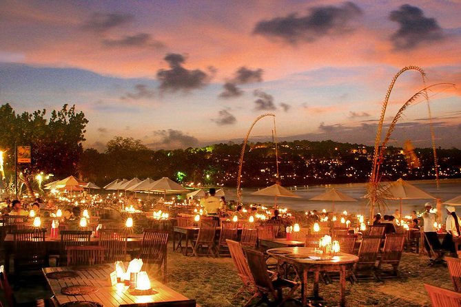Tanah Lot and Uluwatu Temple Tour Including Seafood Dinner at Jimbaran Beach - Stop 4: Jimbaran Beach candlelit seafood dinner on the sand