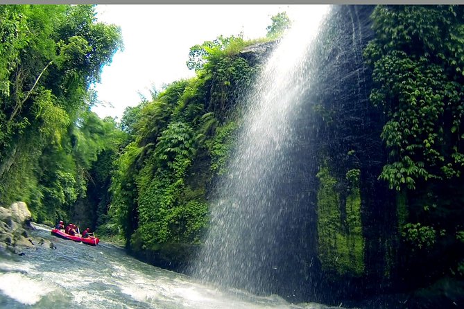 Telaga Waja River White-Water Rafting with Buffet Lunch - Bamboo bridge, waterfall views, and the Bajing Dam jump