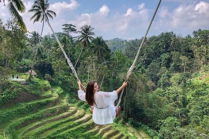 Ubud Jungle Swing - Monkey Forest - Water Temple - Waterfall - Hotel Pickup and a Private Car That Keeps the Day Moving